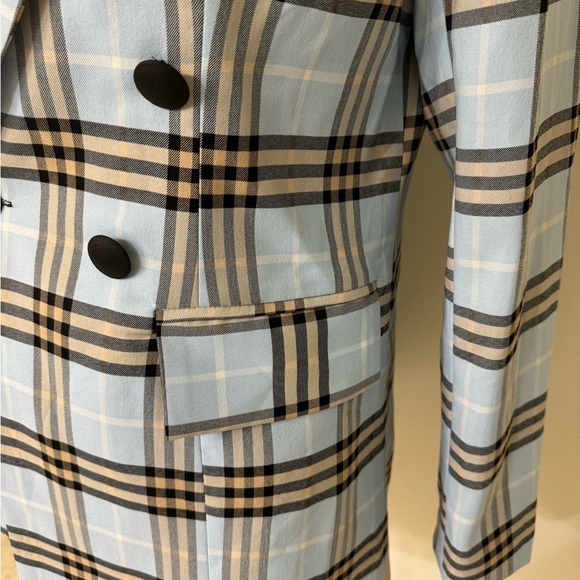 CONTESSA women’s size 6 (European size 42) blue plaid light coat - Picture 7 of 9